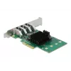 DeLOCK PCI Express x4-kaart naar 4 x externe USB 3.0 quad channel - low profile formaat