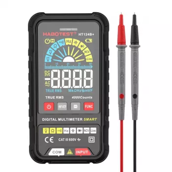Digitale multimeter Habotest HT124B+ — AC/DC-spannings- en weerstandsmeting