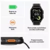 Smartwatch Apple Watch Ultra 3 GPS + Cellular 49 mm Natural Titanium behuizing met Light Blue Alpine Loop (Klein)