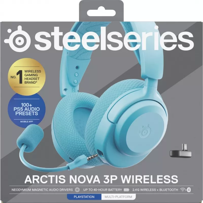 Steelseries Arctis Nova 3P draadloos PS aqua