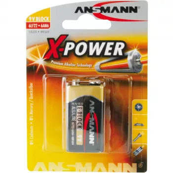 Eenmalige batterij Ansmann 9V-blok