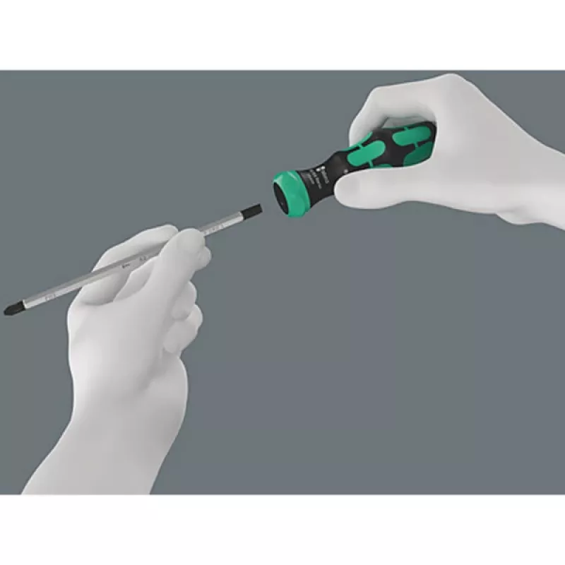 Wera 80 RA Vario 05051495001 ratelschroevendraaier handgreep, 113,5 mm, zwart/groen