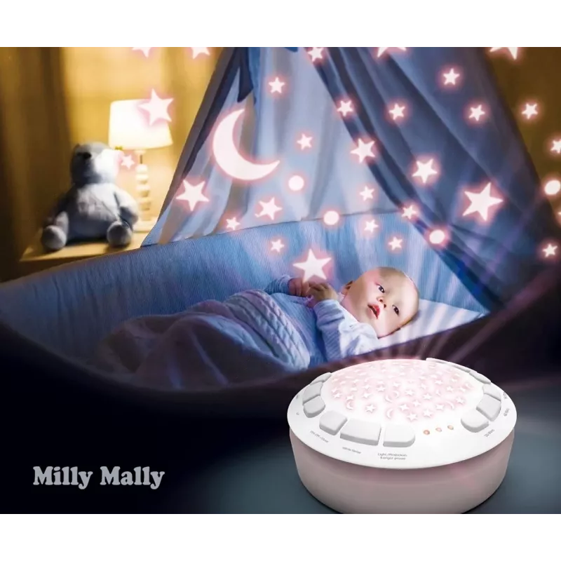 Pluchen projectorspeelgoed Milly Mally beer 5656 met zacht licht voor de kinderkamer
