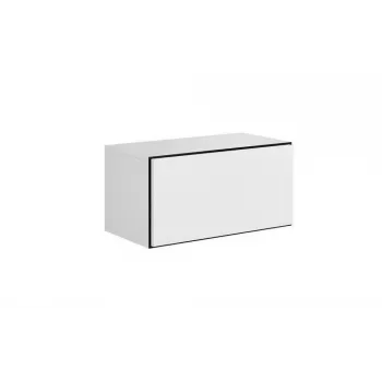 Opbergkast cama meble ROCO RO3, staand aan de wand, 75×37×39 cm, wit/zwart/wit