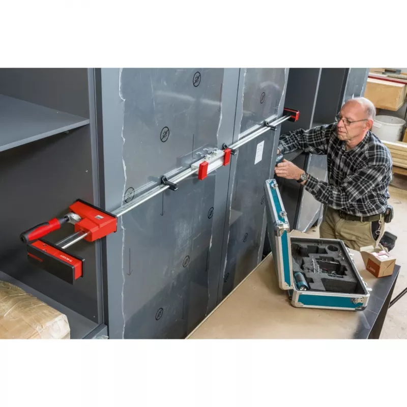 Bessey korpusklem verlenging KBX20, aluminium, rood