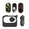 Beschermhoes Sunnylife voor Insta360 GO 3 zwart met stickers – harde reisetui voor actiecamera en accessoires