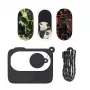Beschermhoes Sunnylife voor Insta360 GO 3 zwart met stickers – harde reisetui voor actiecamera en accessoires