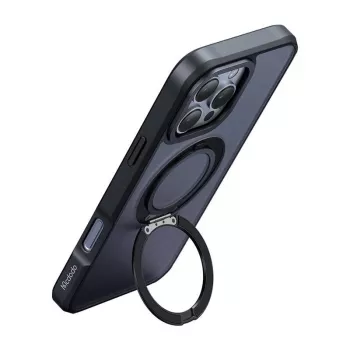 Beschermhoes Mcdodo PC-4932 voor iPhone 16 Pro met geïntegreerde standaard, zwart