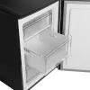 Bomann GS 7253 vriezer, 87 l, energieklasse C, klimaatklasse SN-T, omkeerbare deur, donkere roestvrijstaal-look, zwart