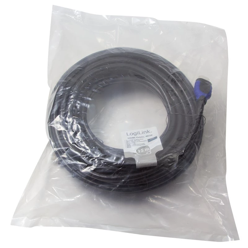 LogiLink CH0067 HDMI-kabel 15 m HDMI type A (standaard) zwart