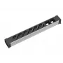 Verlengsnoer 6 AC-stopcontacten Bachmann 909.009 zwart zilver