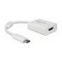 Videokabel-adapter DeLOCK 63937 USB Type-C naar HDMI 0,1 m wit