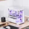 Jonsbo D300 Midi-Tower, 270 graden, gehard glas - wit
