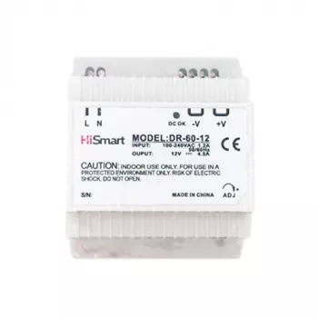 Voeding 12V, 4,5A, 60W, DIN-rail
