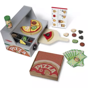 Melissa & Doug Top & Bake Pizza Counter houten speelset