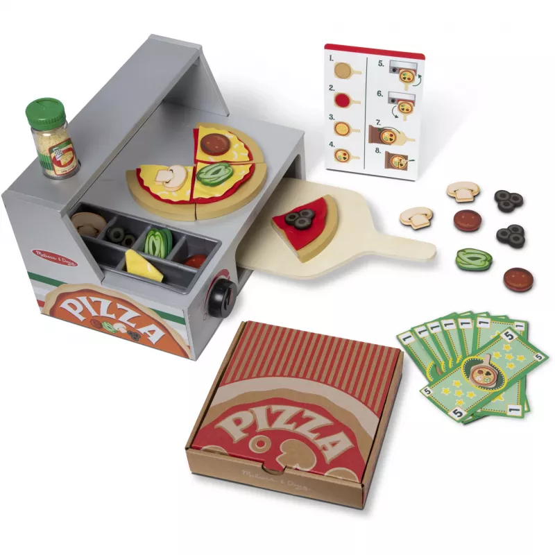 Melissa & Doug Top & Bake Pizza Counter Houten speelset