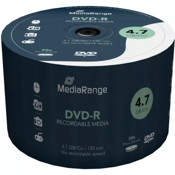 MediaRange - 50 x DVD-R - 4,7GB (120 min.) 16x - spindel (MR444)