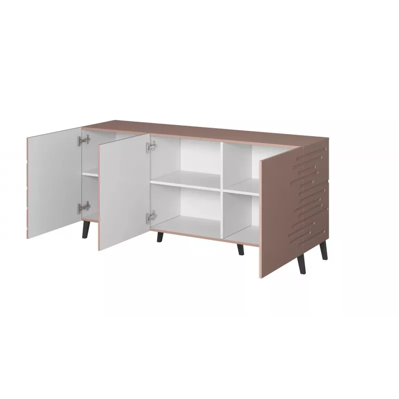 Dressoir cama meble Cama Nova 155 × 40 × 72 cm, roze mat, MDF-korpus