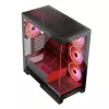 Pc-behuizing MODECOM Volcano SPACE APEX ARGB midi tower, gehard glas, USB-C, ondersteunt ATX/microATX/Mini-ITX, GPU tot 430 mm, CPU-koeler tot 180 mm