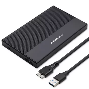 Behuizing voor 2,5-inch SATA-SSD/HDD QOLTEC 52277 USB 3.0