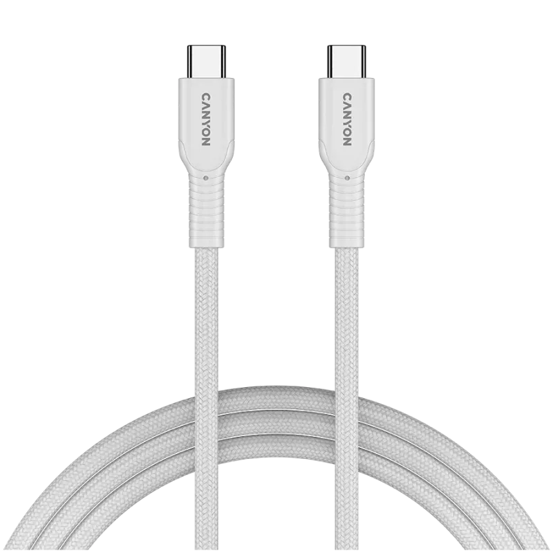 CANYON kabel OnWire 60CL C-C 60W COLOR gevlochten 1m wit