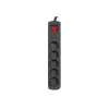 Overspanningsbeveiliging NATEC NSP-1715 zwart 5 AC-stopcontacten 5 m