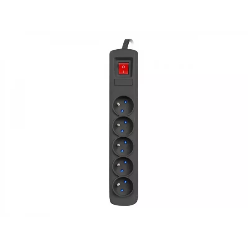 Overspanningsbeveiliging NATEC NSP-1715 zwart 5 AC-stopcontacten 5 m