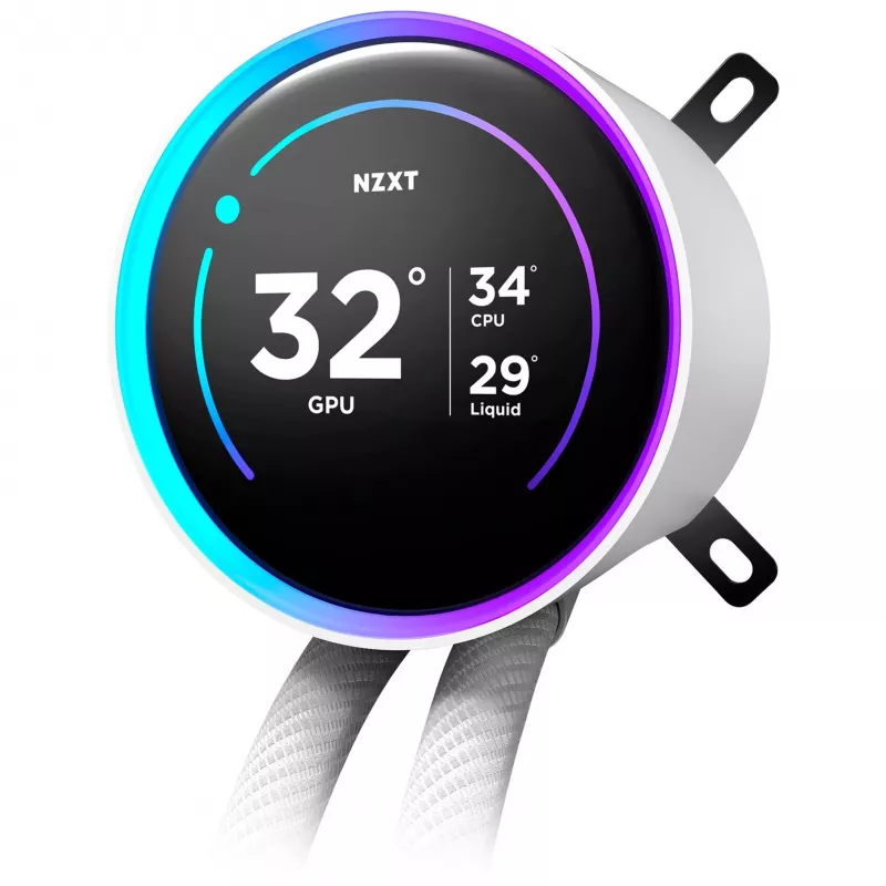 All-in-one-vloeistofkoeler NZXT Kraken Elite 360 RGB 12 cm wit