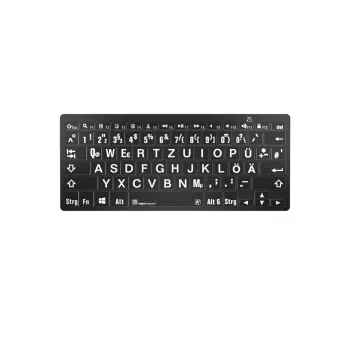 Logickeyboard universeel Bluetooth toetsenbord LKB-LPWB-BTPC-DE QWERTZ Duits zwart