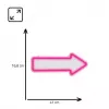 Neonlicht pijl wandlamp MANTA SNL107PK – roze decoratief LED-pijlbord