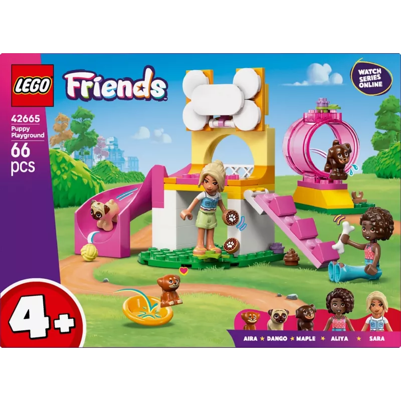 Constructiespeelgoed LEGO Friends hondjesspeelplaats set 42665, 66 onderdelen, 2 minifiguren, leeftijd 4+