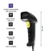 Qoltec 1D laser barcodelezer | USB | zwart