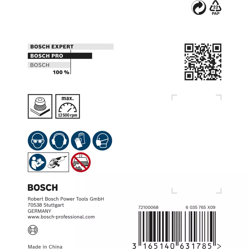Bosch 2 608 622 098 Clean for Metal komborstel, 70 mm, M14
