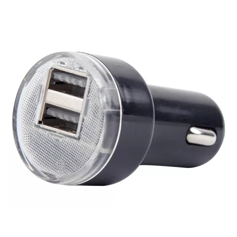 Auto-oplader Gembird EG-U2C2A-CAR-02, 12–24V ingang, 5V/2,1A uitgang, 2× USB 2.0, zwart