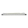 Intellinet 721011 lege keystone-patchpaneel, 24-poorts, 0,5U, afgeschermd, 19 inch