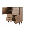 Cama sideboard LOTTA 110 2D4S wotan eiken/mat zwart