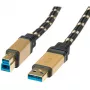 USB 3.0-kabel ROLINE GOLD type A M - B M 3,0 m