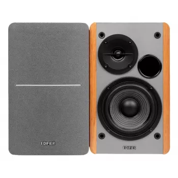 Edifier R1280T actief boekenplankspeakersysteem met afstandsbediening en dubbele RCA-ingangen - bruin hout