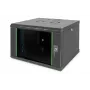 Professionele wandkast Unique serie - 600x600 mm (BxD), IT-kast zwart, 7 hoogte-eenheden