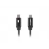 LANBERG USB-C-naar-USB-C-kabel CA-CMCM-40CU-0018-BK — USB 2.0, 1,8 m, zwart