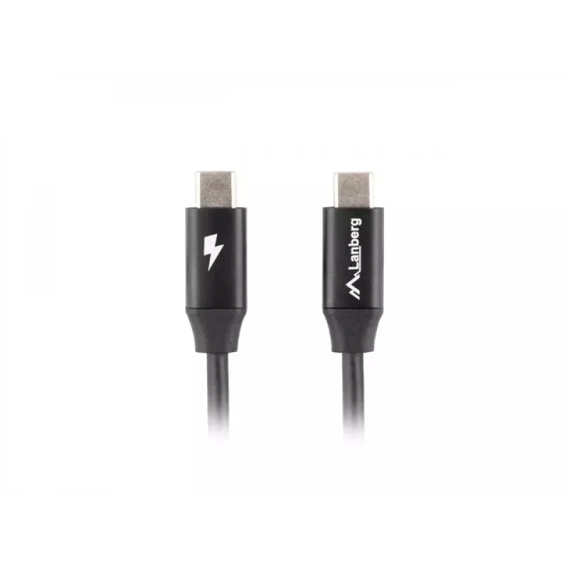 LANBERG USB-C-naar-USB-C-kabel CA-CMCM-40CU-0018-BK — USB 2.0, 1,8 m, zwart