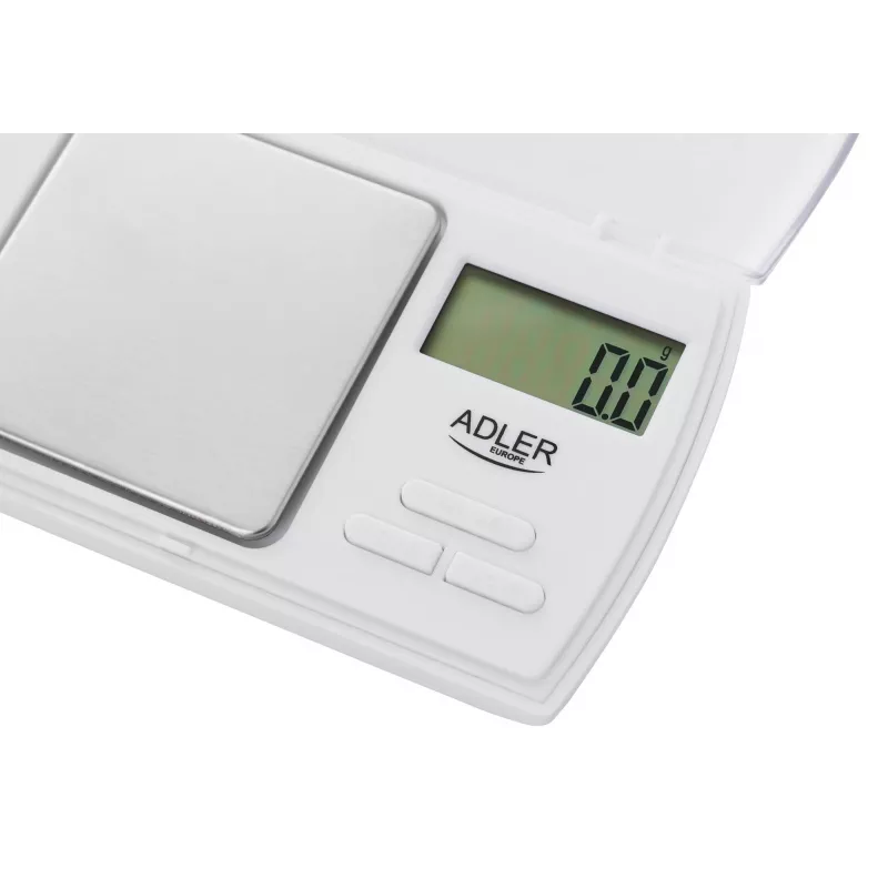 Adler AD 3161 keukenweegschaal wit rechthoekig elektronische personenweegschaal