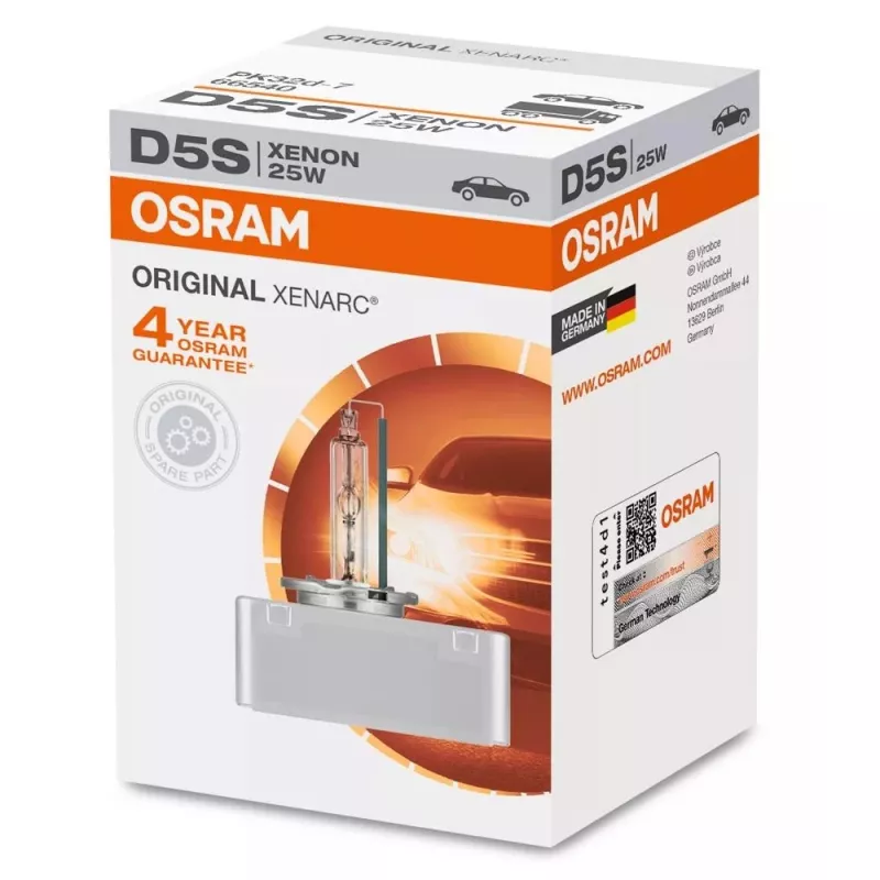 Xenon-koplamp Osram Xenarc Original D5S 25W, enkele verpakking