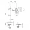 SBOX LCD-wandbeugel LCD-351/1-2 voor 17–32 inch monitoren, max. belasting 9 kg, VESA 100x100