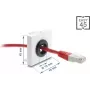 Delock 91073 Easy 45 kabeldoorvoer, rond, wit/zwart