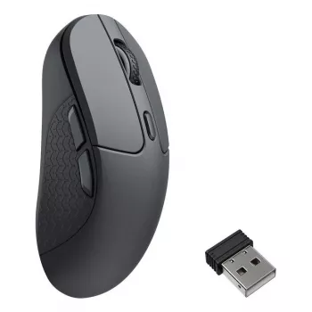 Ambidextere draadloze muis Keychron M3-A23 — Bluetooth + USB-C, Track-on-Glass (TOG), 30000 DPI, 5 toetsen, zwart