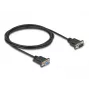 DeLOCK seriële kabel RS-232 D-Sub9 stekker naar bus 2 m zwart