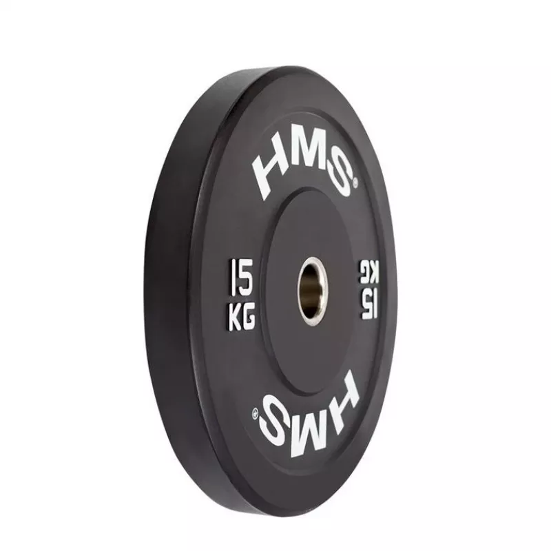 HMS Fitness BBR15 1 stuks Olympische rubbercoated gewichtsschijf