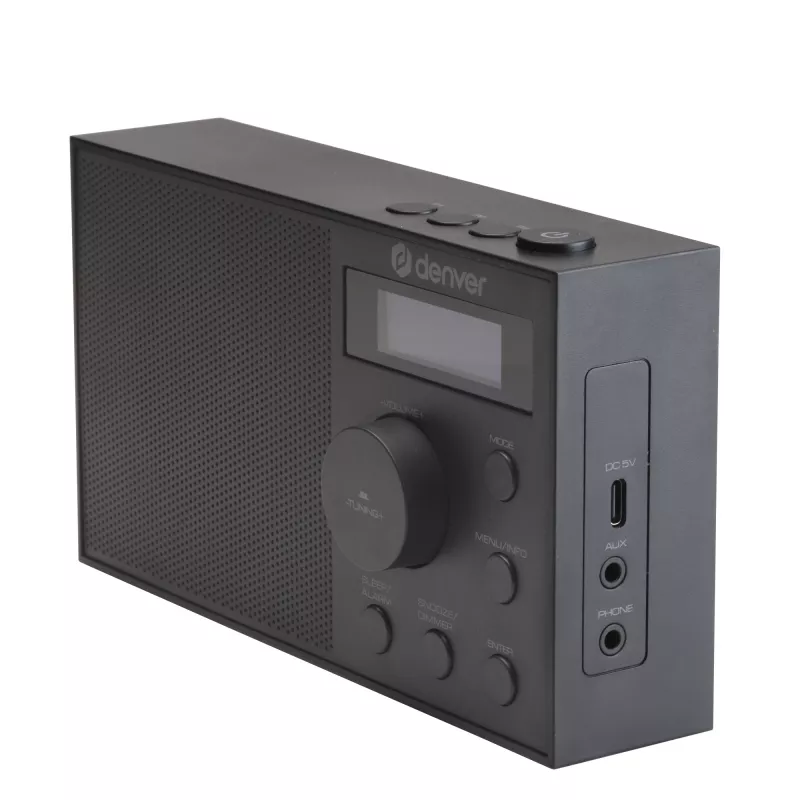 Radio DENVER DAB-51B — compacte DAB+/FM/AM-digitale radio, zwart