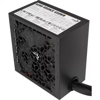 Voeding AEROCOOL AERO BRONZE 650W APFC (V.2 2025) — 650W ATX-voeding met Active PFC